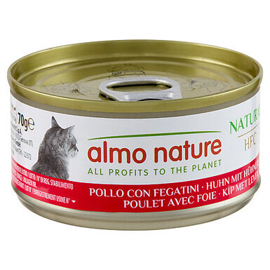 Almo Nature - Pâtée en Boîte HFC Natural Poulet avec Foie pour Chat - 70g