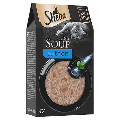 Sheba - Soupe Filets de Thon MSC pour Chats - 4x40g
