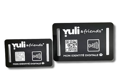 Yuli - Médaille d’identification instantanée pour animaux - Silicone small 50 x 30 mm