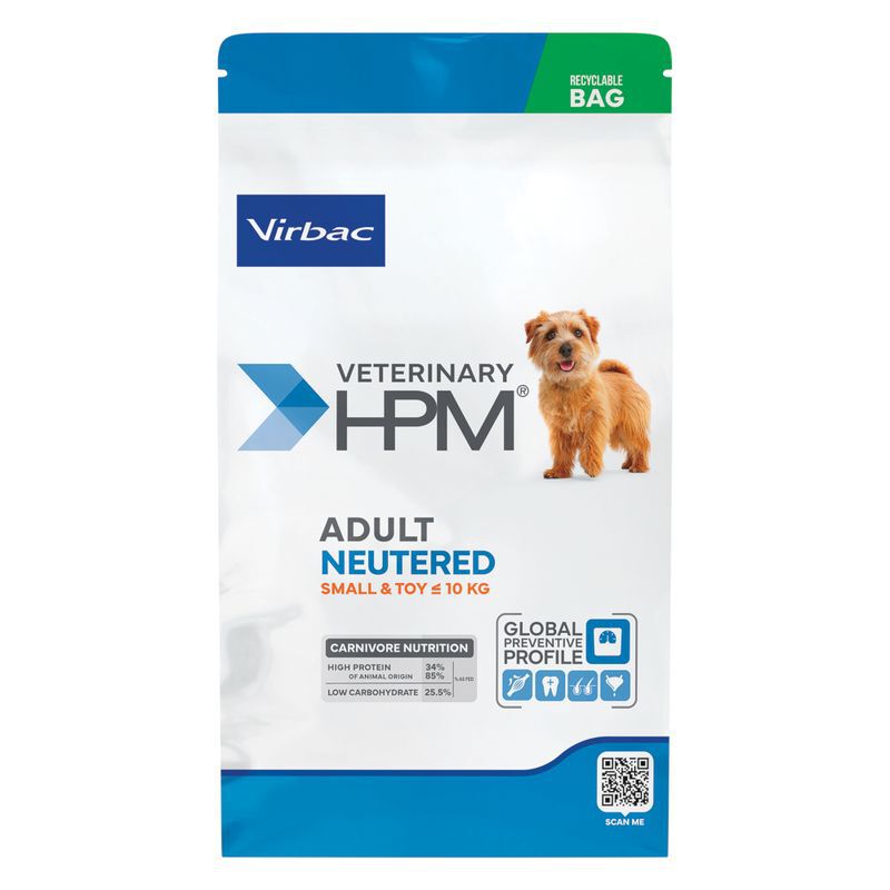 Virbac - Croquettes Veterinary HPM Adult Neutered Small & Toy Dog pour Chiens - 3Kg Image num&eacute;ro 1