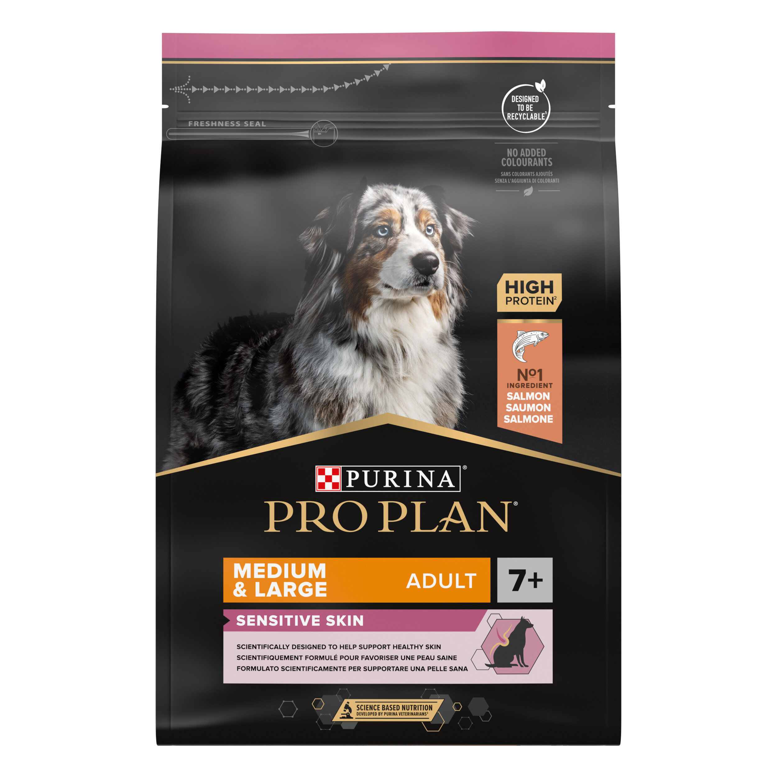 Pro Plan - Croquettes OPTIDERMA Medium & Large Adult 7+ Sensitive Skin Saumon pour Chien Senior - 3Kg Image num&eacute;ro 1