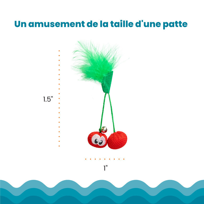 Outward Hound - Jouet à Mâcher Dental Cherries pour Chats Image numéro 2 Outward Hound - Jouet à Mâcher Dental Cherries pour Chats Image numéro 2