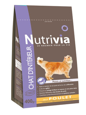 Nutrivia - Croquettes au Poulet pour Chat d'Intérieur