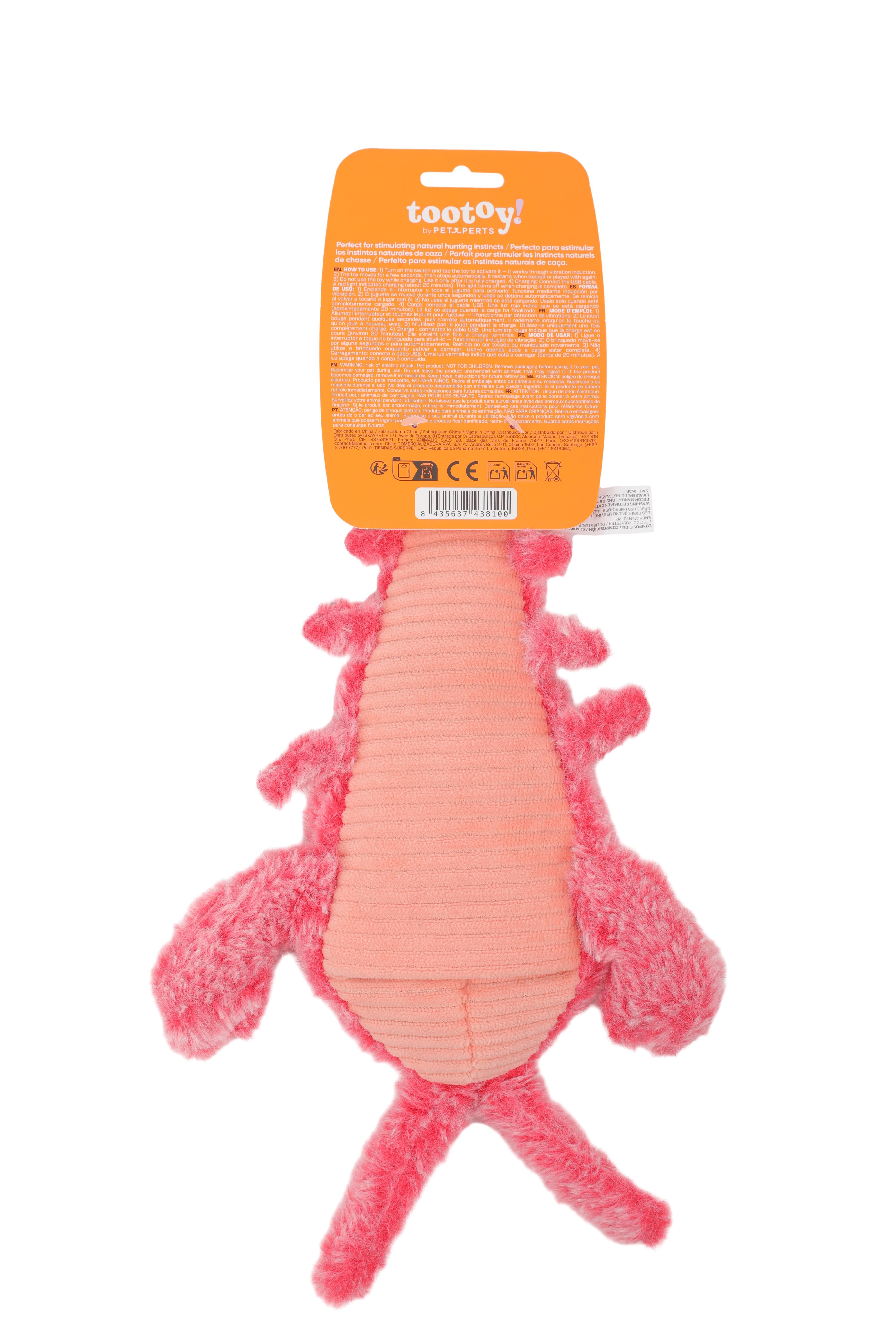 Tootoy! - Peluche Homard pour Chats - Rose Image num&eacute;ro 2