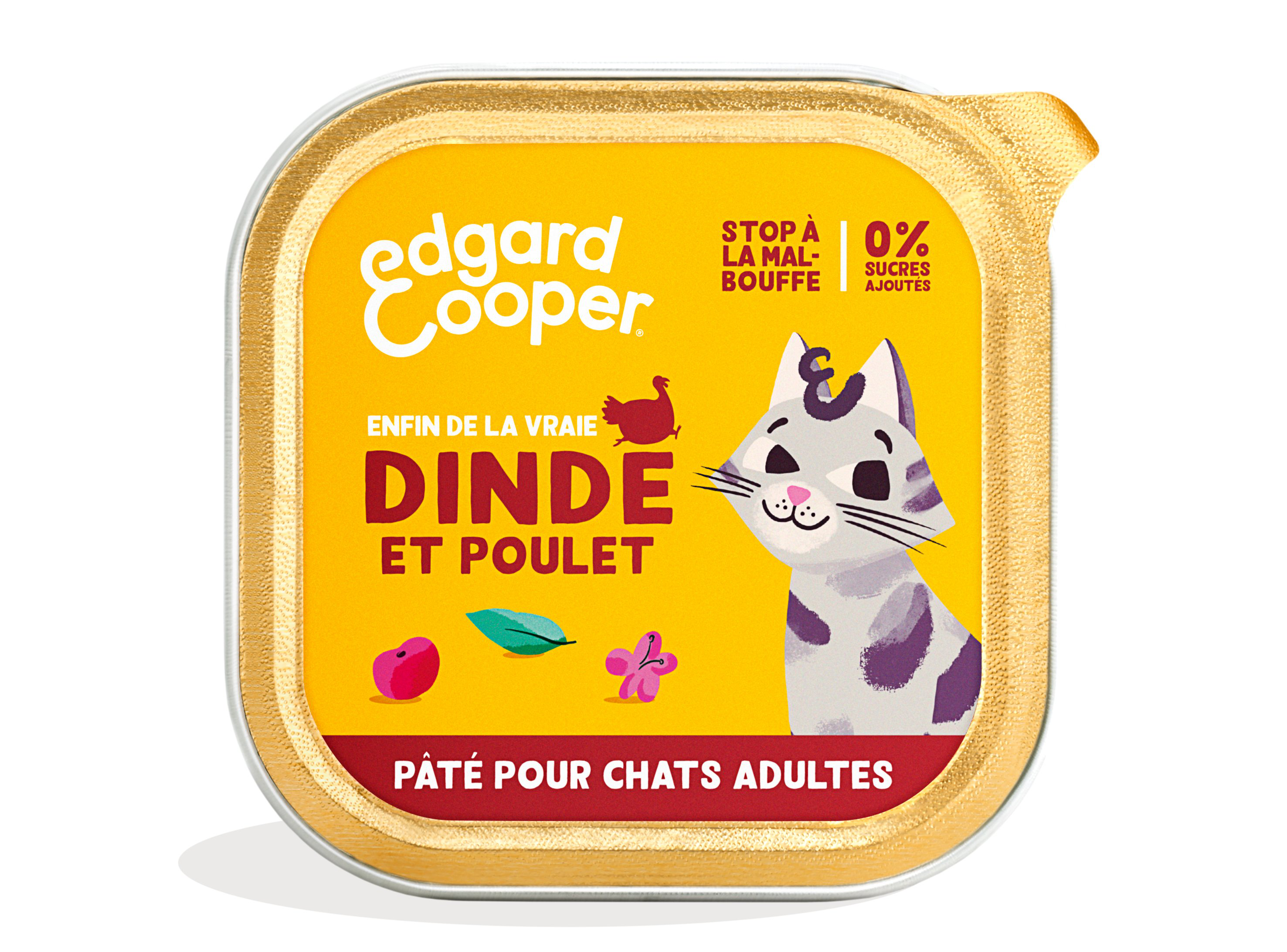 Edgard & Cooper - P&acirc;t&eacute;e &agrave; la Dinde et Poulet pour Chat - 85g Image num&eacute;ro 1