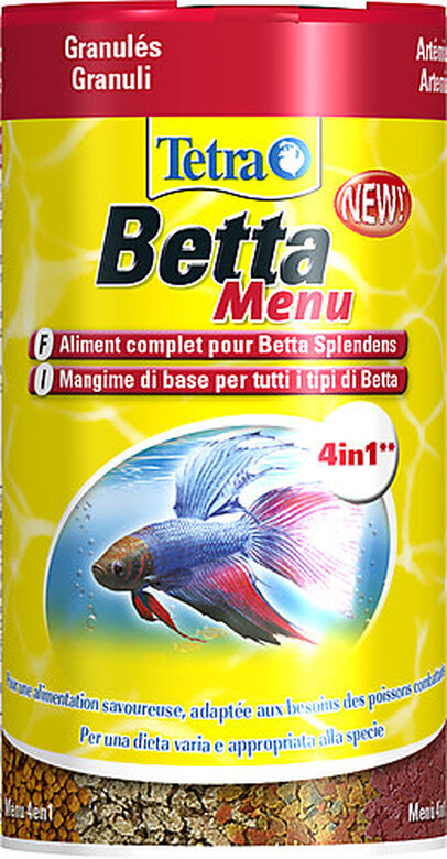 Tetra - Aliment Complet Betta Menu 4en1 pour Poissons Combattants - 100ml image number null