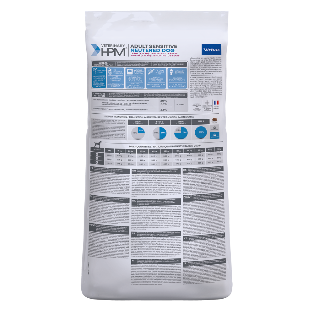 Virbac - Croquettes Adult Sensitive Veterinary Neutered  Large & Medium pour Chiens - 12Kg Image num&eacute;ro 2