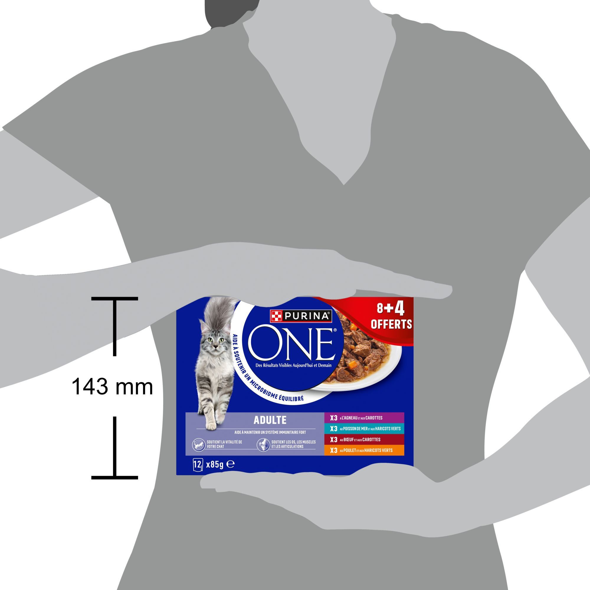 Purina One - Sachets Repas Chat Adulte Effil&eacute;s En Sauce Au Poulet B&oelig;uf Agneau Poisson De Mer - 12x85g Image num&eacute;ro 5