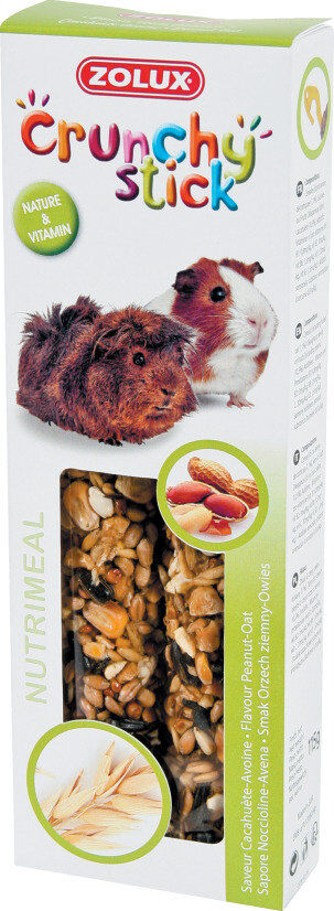 Zolux - Friandises Crunchy Stick Cacahu&egrave;te et Avoine pour Cochon d'Inde - 115g Image num&eacute;ro 1