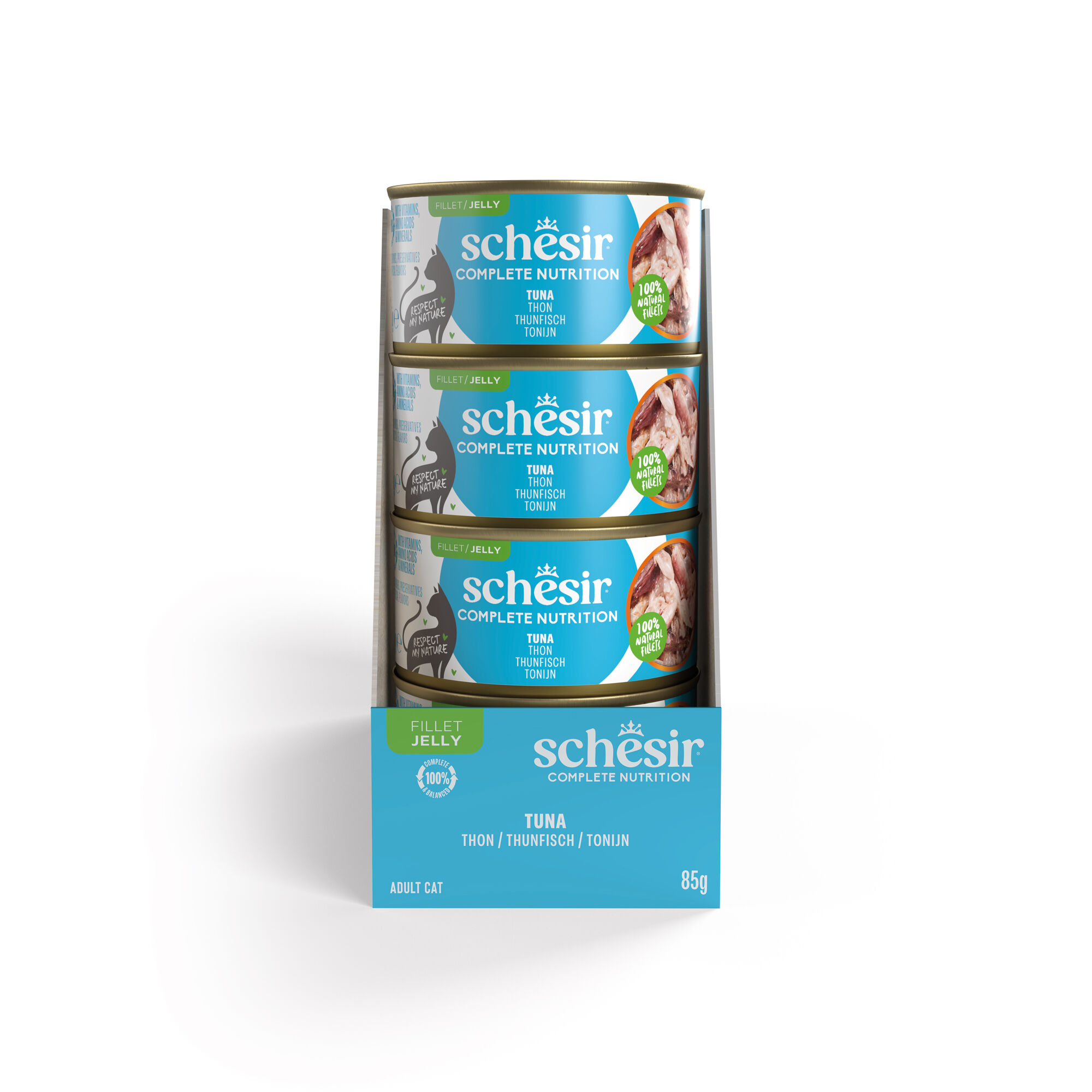 Schesir - Bo&icirc;te P&acirc;t&eacute;e au Thon en Gel&eacute;e pour Chat - 85g Image num&eacute;ro 4