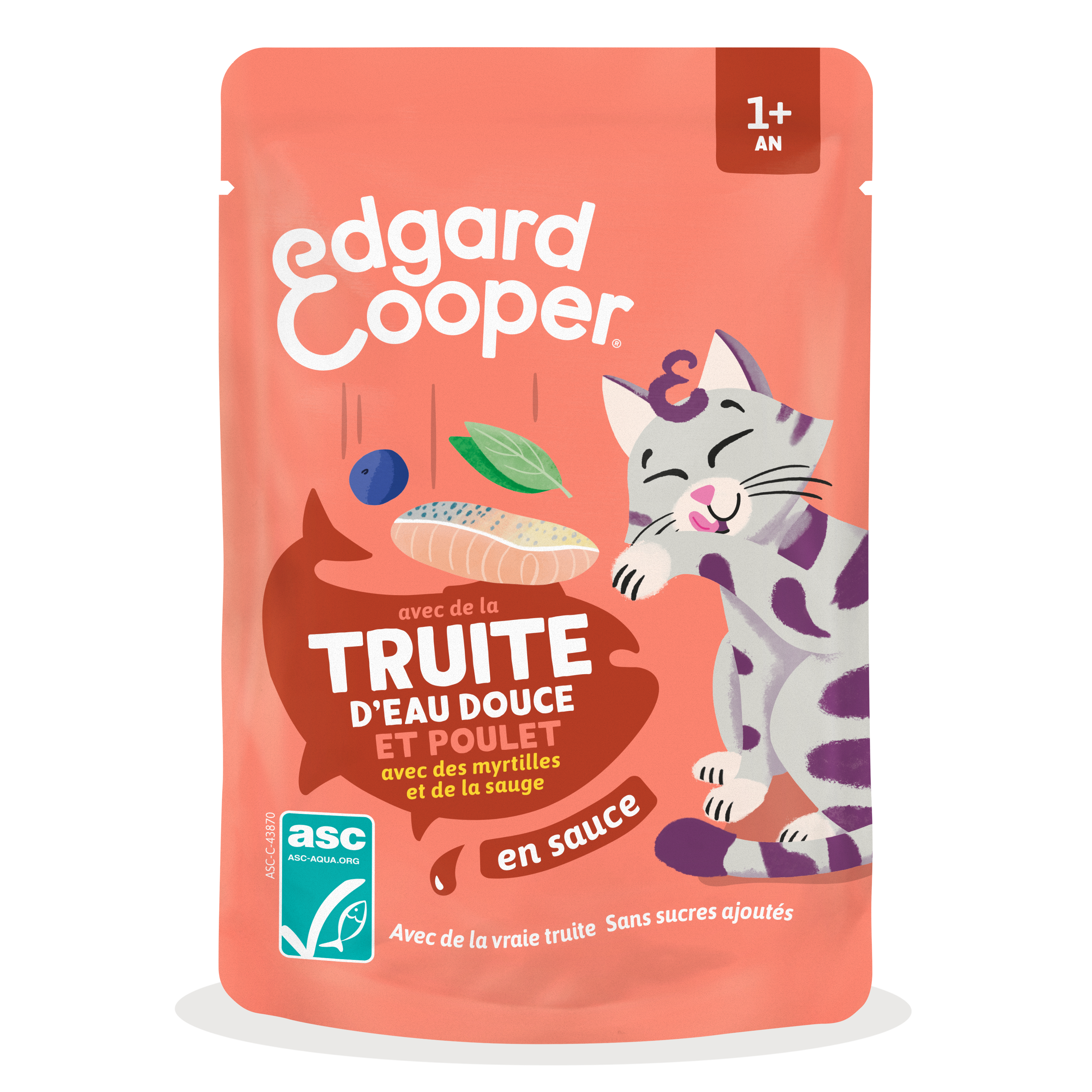 Edgard & Cooper - Sachets Humides au Poulet et Truite en Sauce pour Chatons - 85g Image num&eacute;ro 1