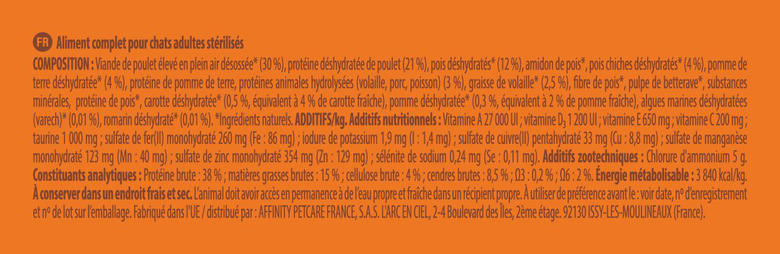 Nature's Variety - Croquettes Stérilisé No Grain Au Poulet Pour Chats - 3kg Image numéro 3 Nature's Variety - Croquettes Stérilisé No Grain Au Poulet Pour Chats - 3kg Image numéro 3