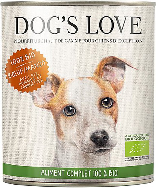 Dog's Love - Pâtée Boite 100% BIO au Bœuf pour Chiens - 200g image number null