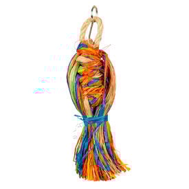 Duvoplus - Jouet Shreddy Tros avec du Raffie et du Jute - 7x7x23cm