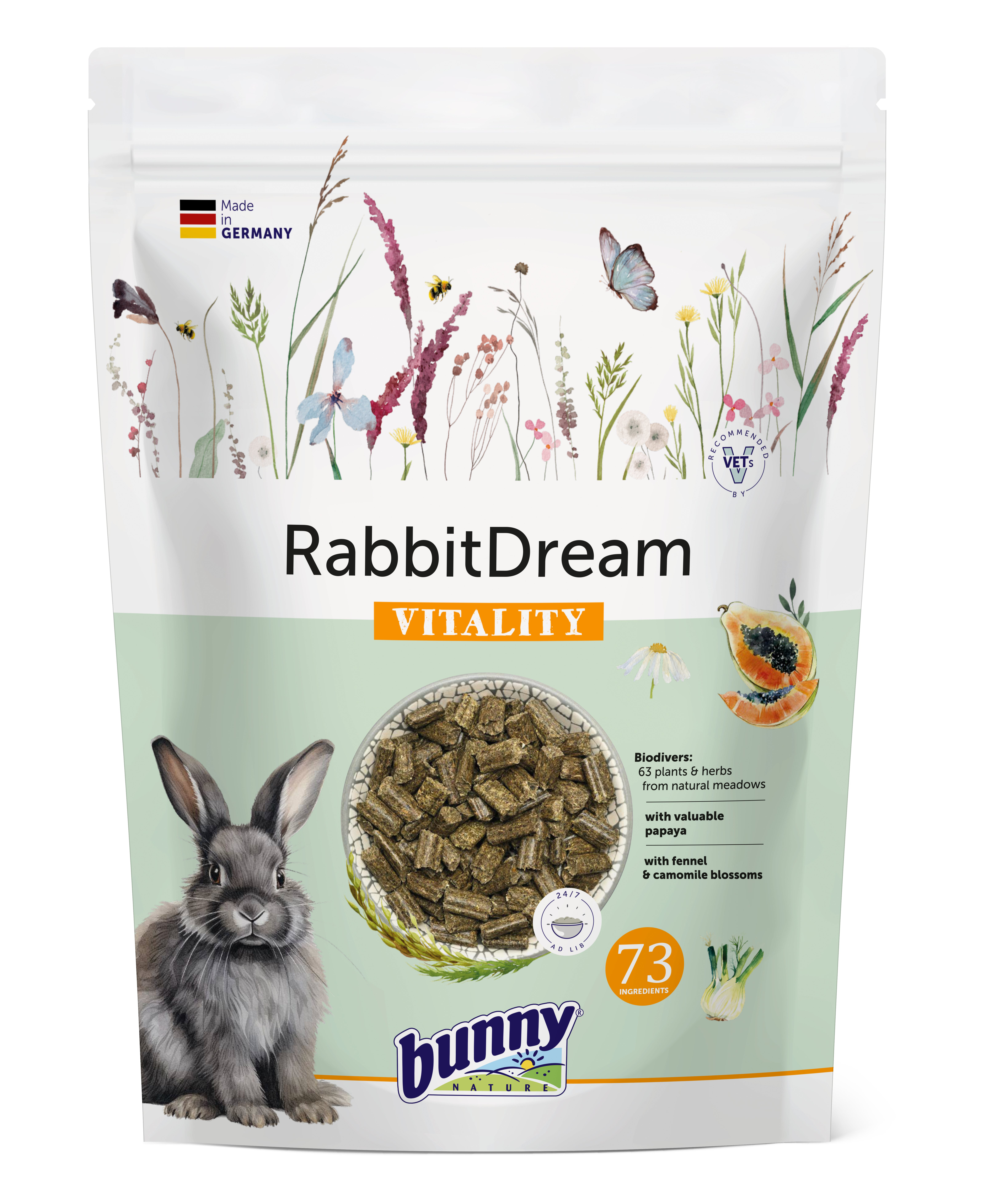 Bunny Nature - Alimentation Lapin Adulte RabbitDream VITALITY - 1,5Kg Image num&eacute;ro 1