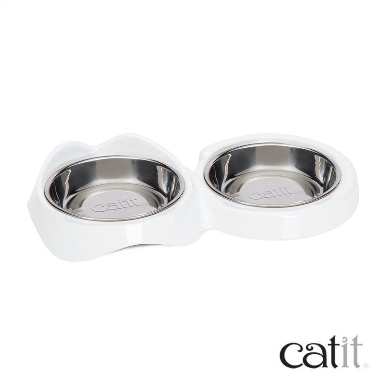 Catit - Bol Double de nourrissage Pixi Blanc pour Chat - 32cm Image numéro 2 Catit - Bol Double de nourrissage Pixi Blanc pour Chat - 32cm Image numéro 2