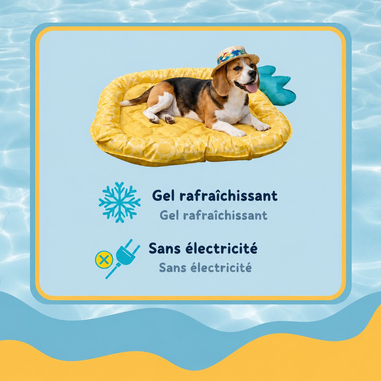 Summer Vibes - Tapis Rafraichissant Ananas pour Chiens - 66cm Image num&eacute;ro 5