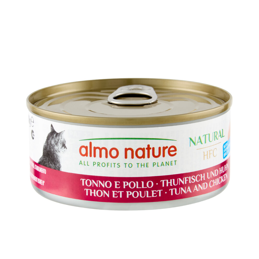 Almo Nature - P&acirc;t&eacute;e en Bo&icirc;te HFC Natural Thon et Poulet pour Chat - 150g Image num&eacute;ro 1