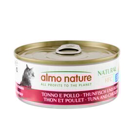 Almo Nature - P&acirc;t&eacute;e en Bo&icirc;te HFC Natural Thon et Poulet pour Chat - 150g