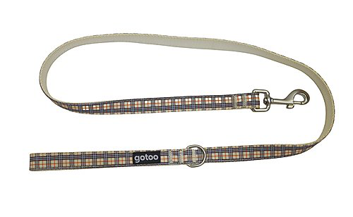 Gotoo - Laisse en Tartan Marron pour Chien - M Image num&eacute;ro 1