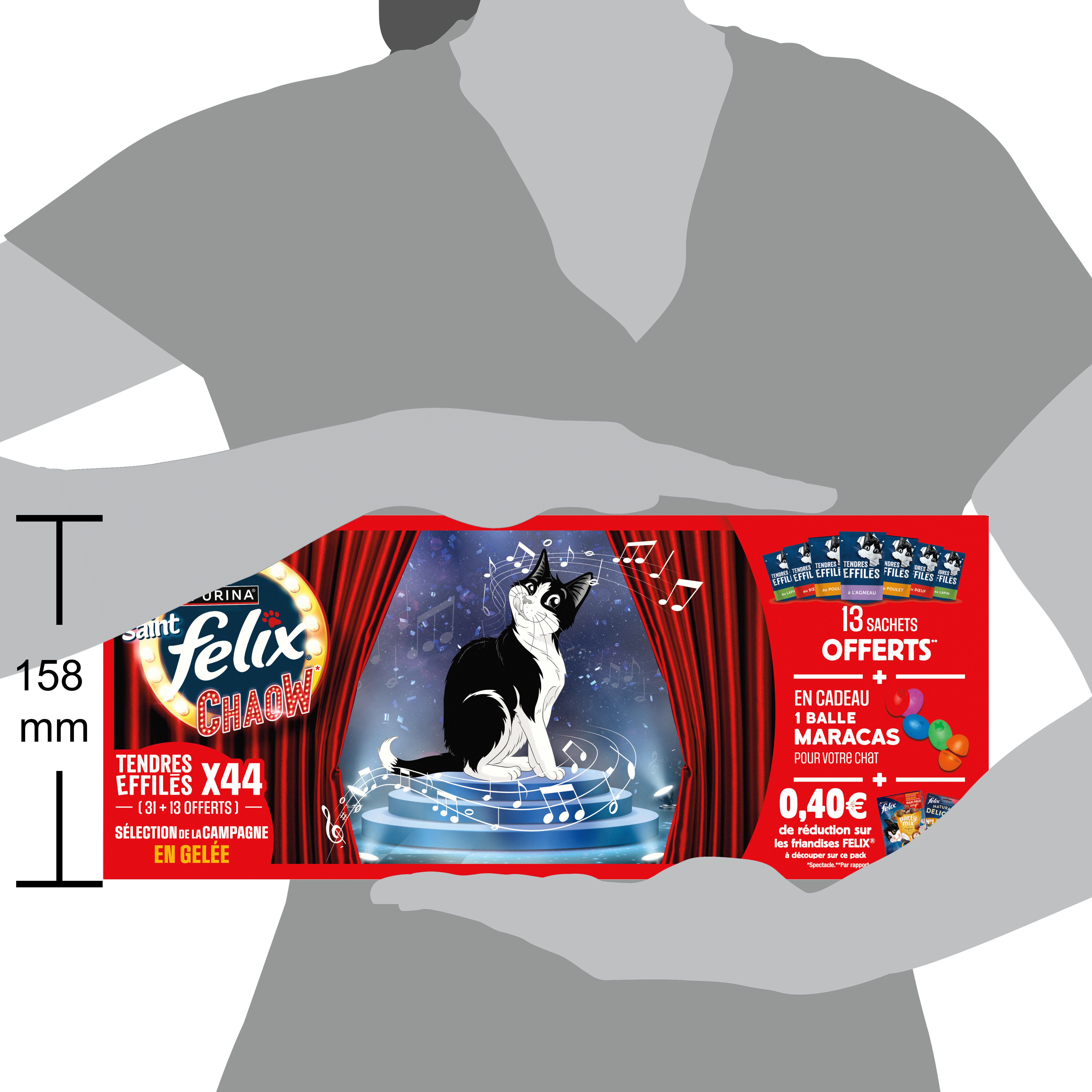 Sachets FELIX Tendres Effil&eacute;s en Gel&eacute;e - S&eacute;lection de la Campagne 40X85g (28+12) pour chats adultes Image num&eacute;ro 2