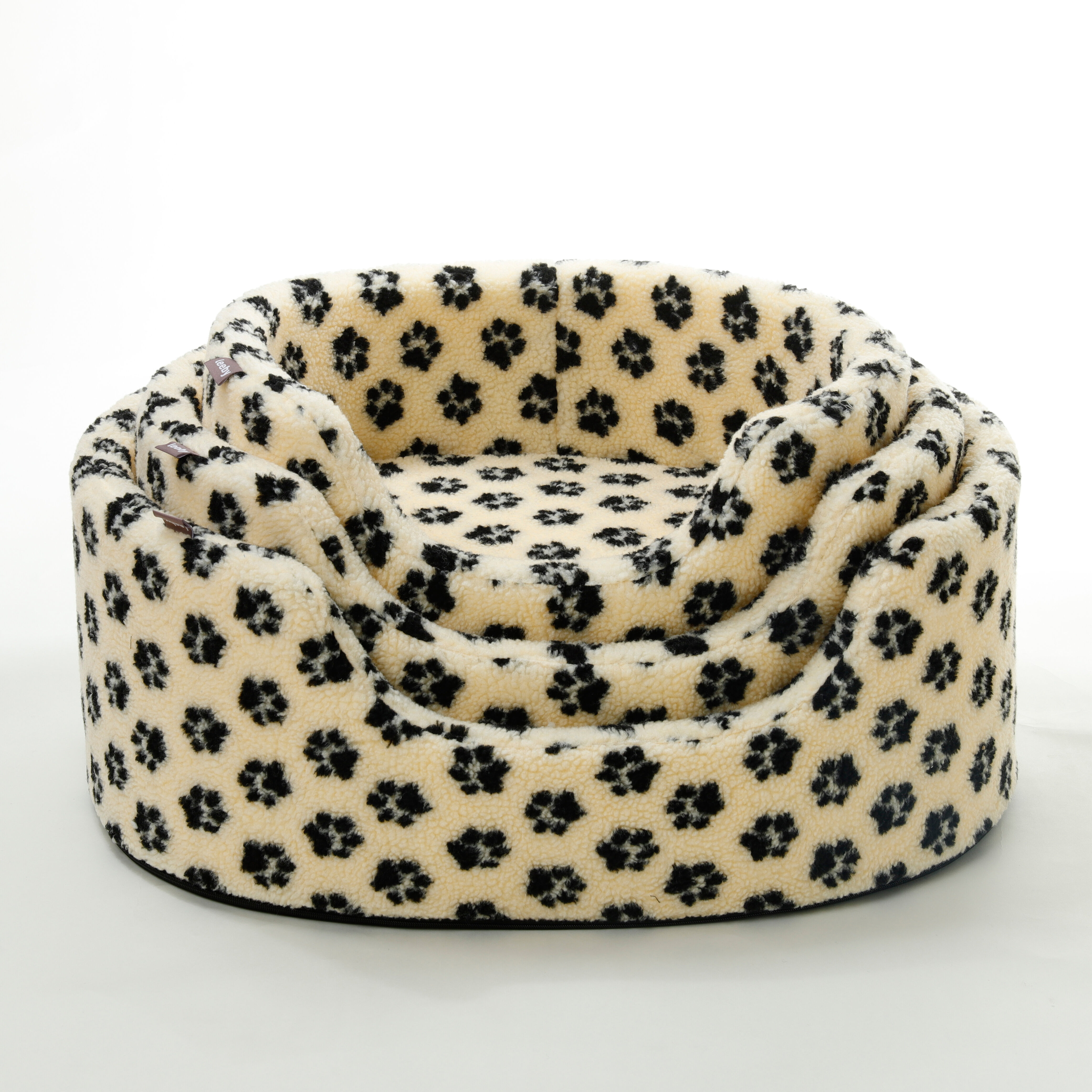 Leeby - Panier Imprim&eacute;s Pattes Beige pour Chien - S Image num&eacute;ro 5