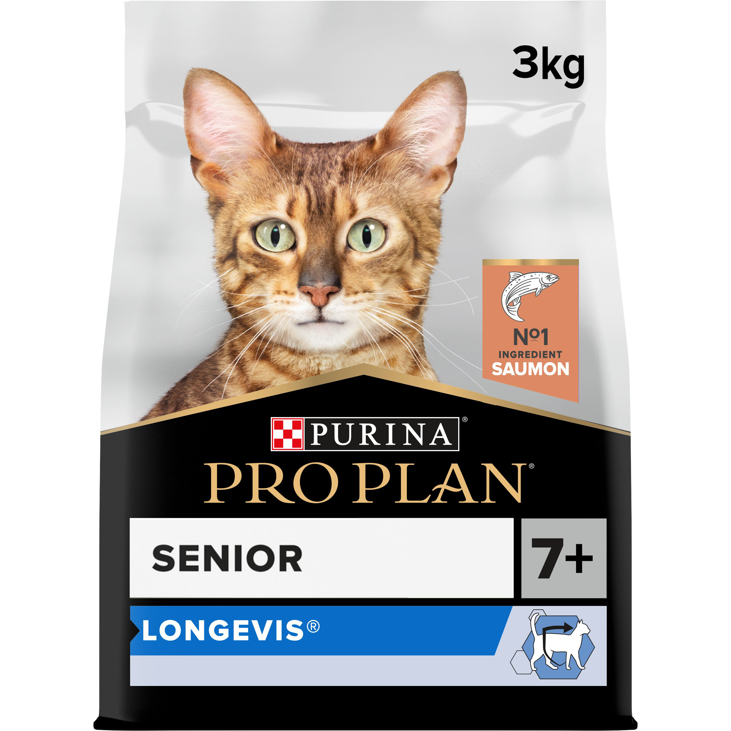 Pro Plan - Croquettes ORIGINAL Senior 7+ Saumon pour Chat - 3Kg Image num&eacute;ro 4