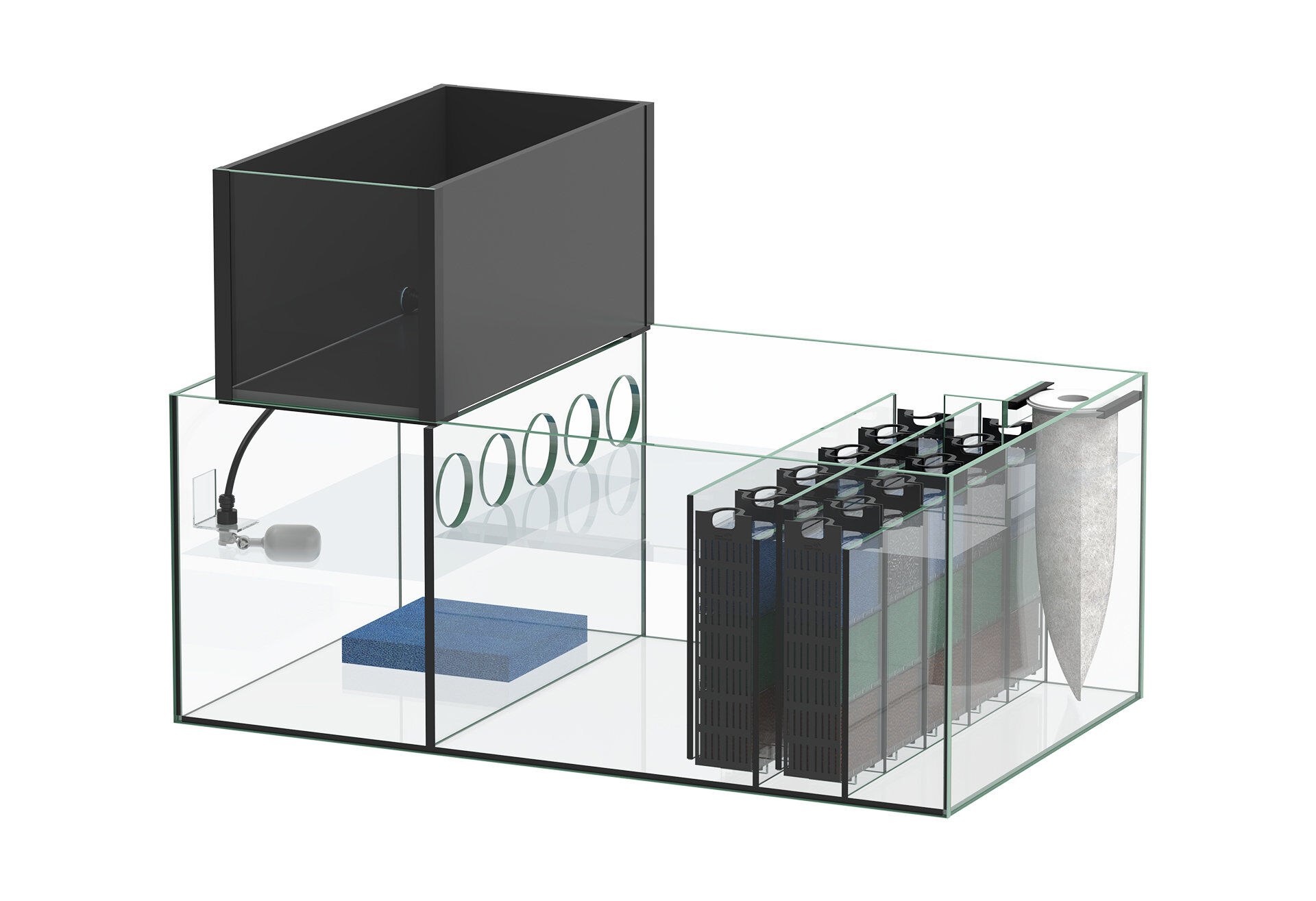 Aquatlantis - Bac de D&eacute;cantation Sump AQUAVIEW 150 pour Aquarium - 114L Image num&eacute;ro 1