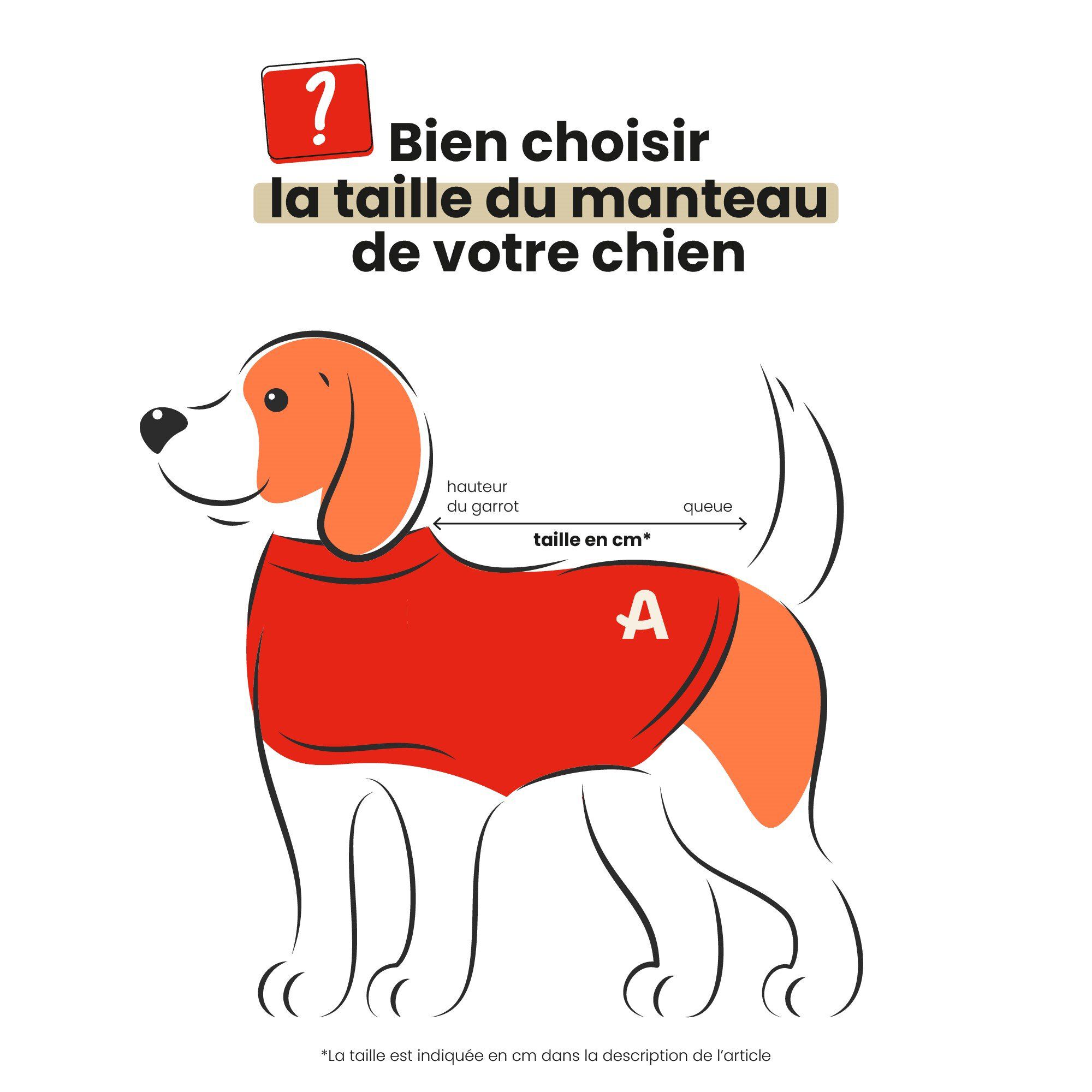 Wouapy Manteau Imperm able Essentiel Rouge pour Chien T46