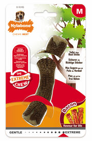 Anka - Jouet Stick Nylabone Wooden au Bacon pour Chien - M