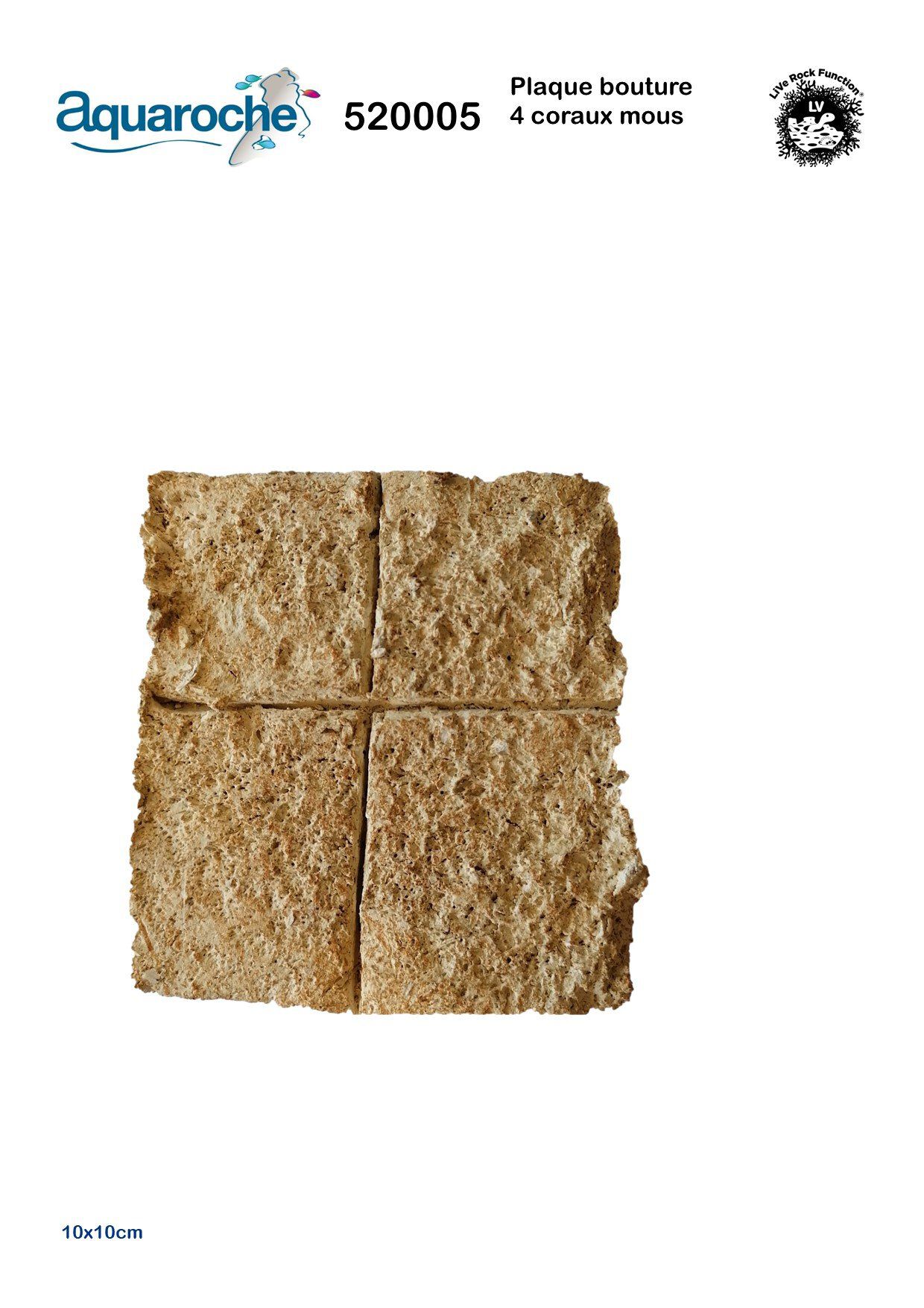 Aquaroche - Plaque Bouture 4 Coraux Mous Image num&eacute;ro 1