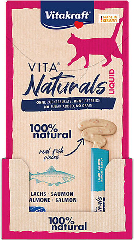 Vitakraft - Friandises Liquid VitaNaturals au Saumon pour Chats - 5x15g image number null