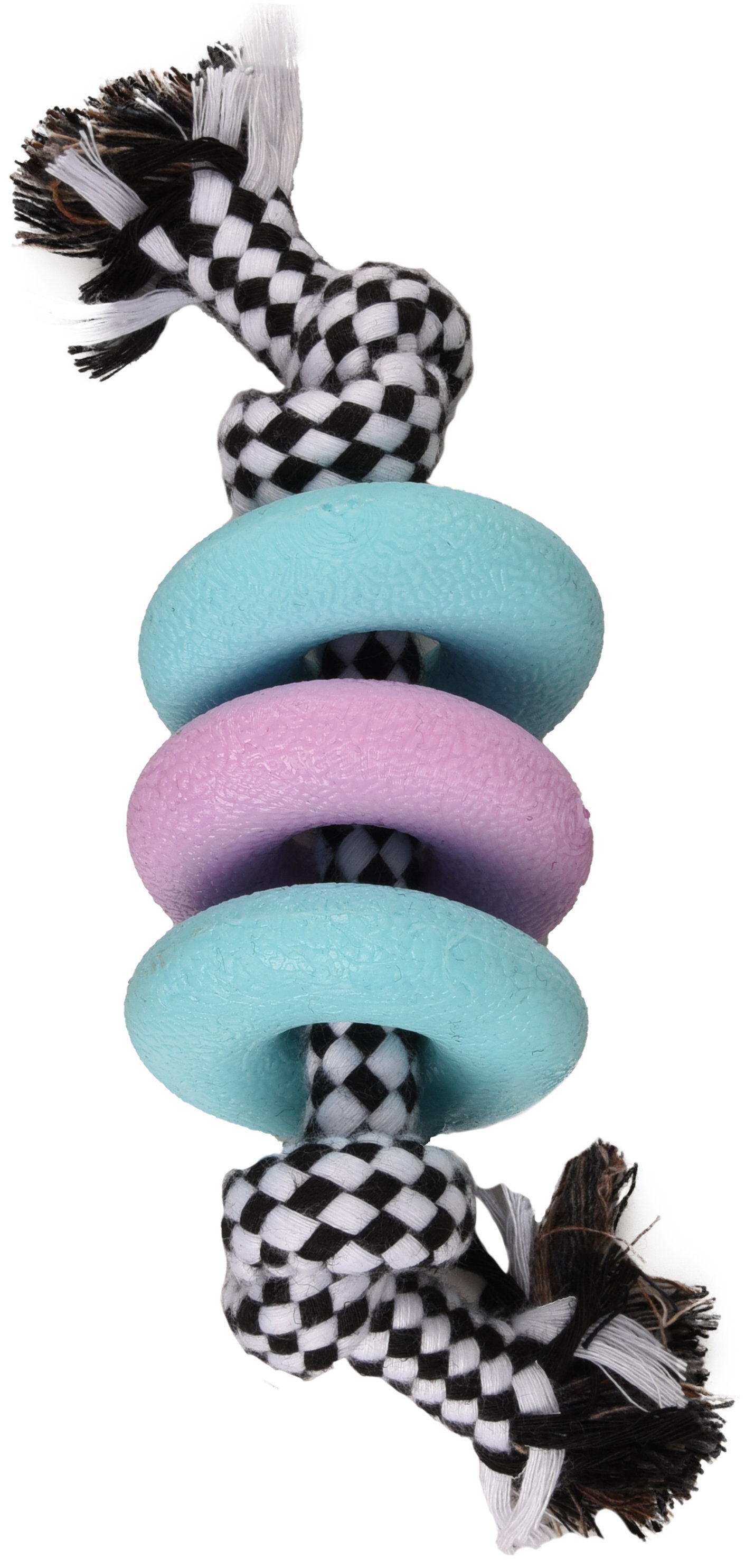 Flamingo - Jouet Anneaux Loekie Bleu et Lilas pour Chiots - 23cm Image num&eacute;ro 1