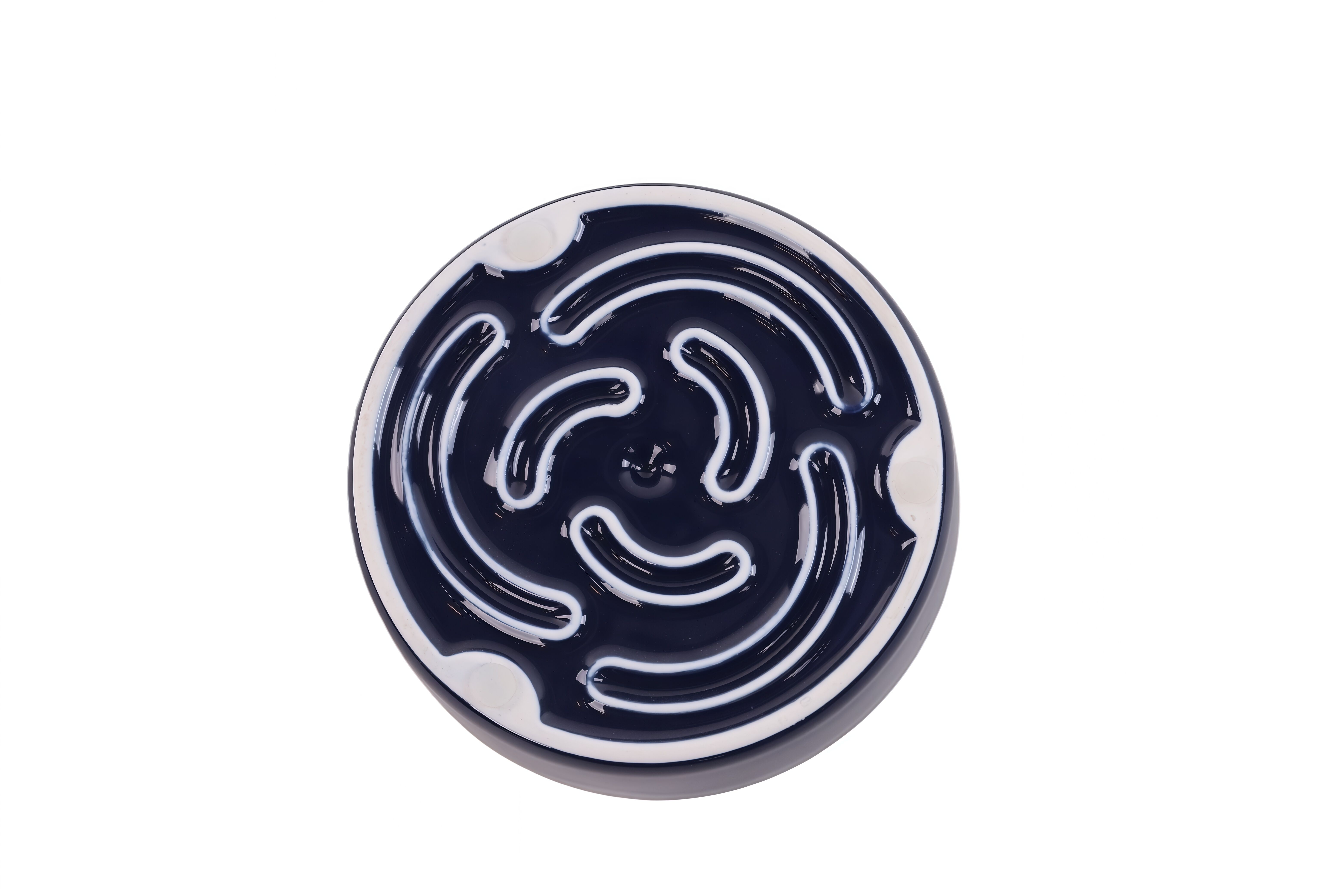 Leeby - Gamelle Anti-Glouton Design Bleu en C&eacute;ramique Pour Chiens - 300ml Image num&eacute;ro 4