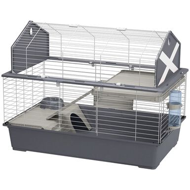 Ferplast - Cage Barn 100 en Plastique et Métal pour Lapins - 96x57x73cm