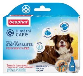 DiméthiCARE - Pipettes STOP M Parasites pour Moyen Chien - 6x3ml
