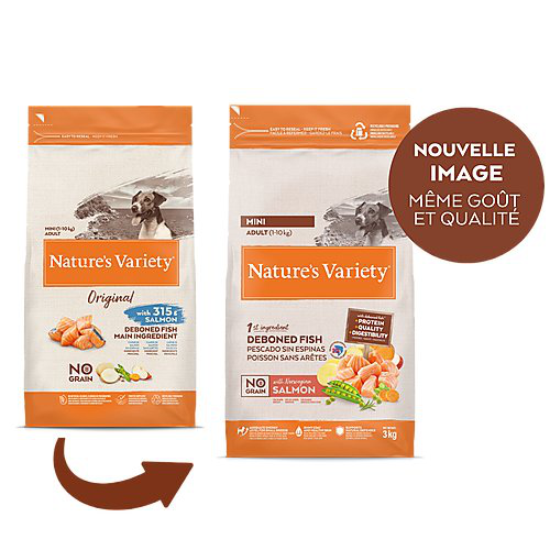 Nature's Variety - Croquettes No Grain Adulte Mini Au Saumon Pour Chiens - 3kg Image num&eacute;ro 1
