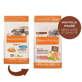 Nature's Variety - Croquettes No Grain Adulte Mini Au Saumon Pour Chiens - 3kg