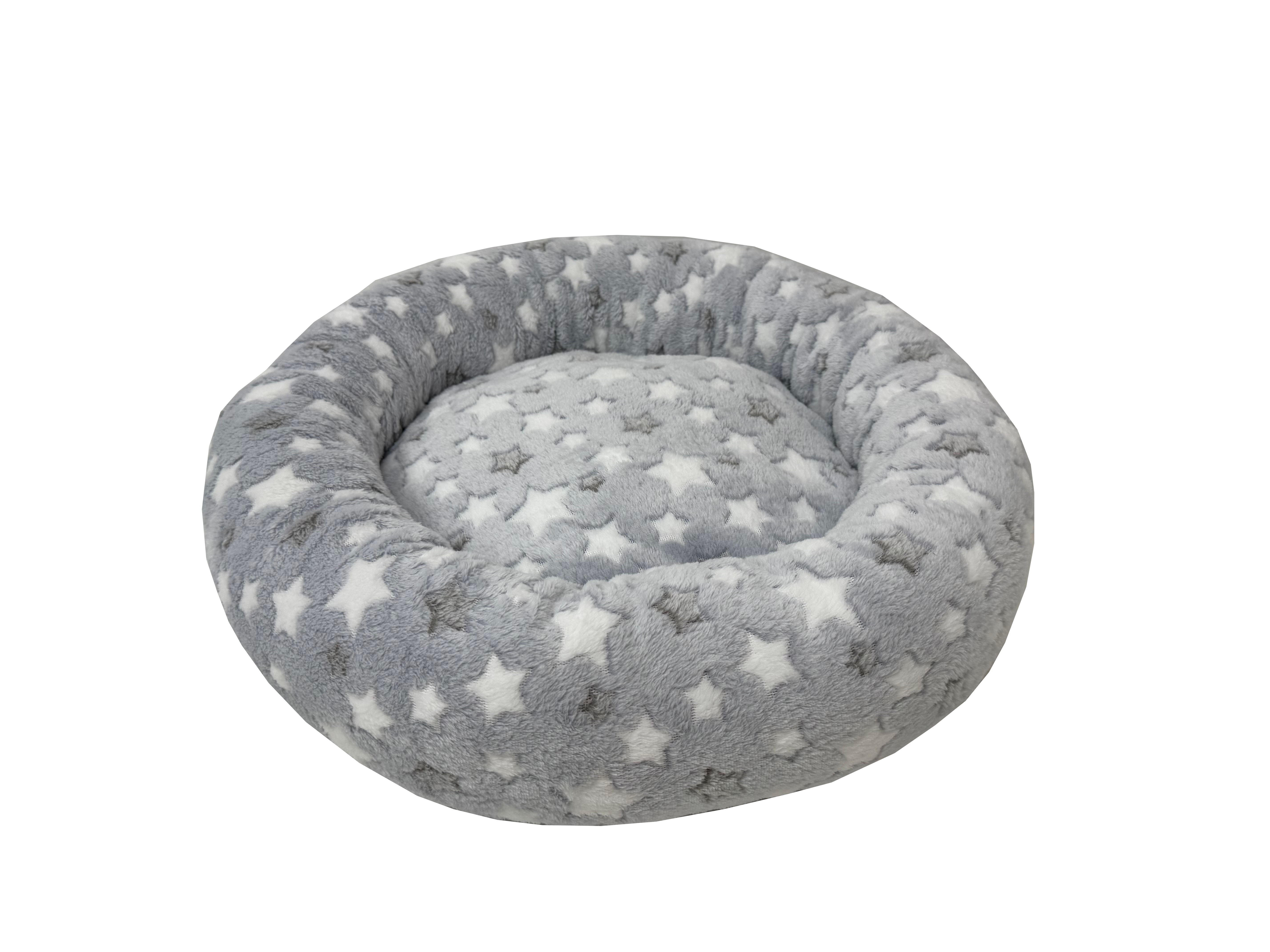 Leeby - Donut Imprim&eacute;s Etoiles pour chat - Gris Image num&eacute;ro 1