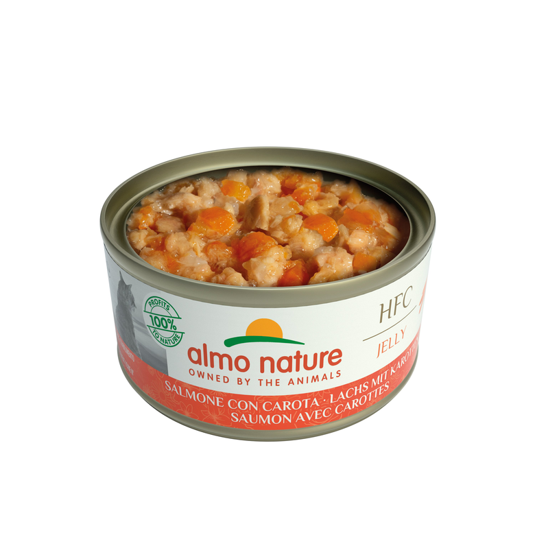 Almo Nature - Pâtée Hfc Jelly Saumon Avec Carotte - 70g Image numéro 2 Almo Nature - Pâtée Hfc Jelly Saumon Avec Carotte - 70g Image numéro 2