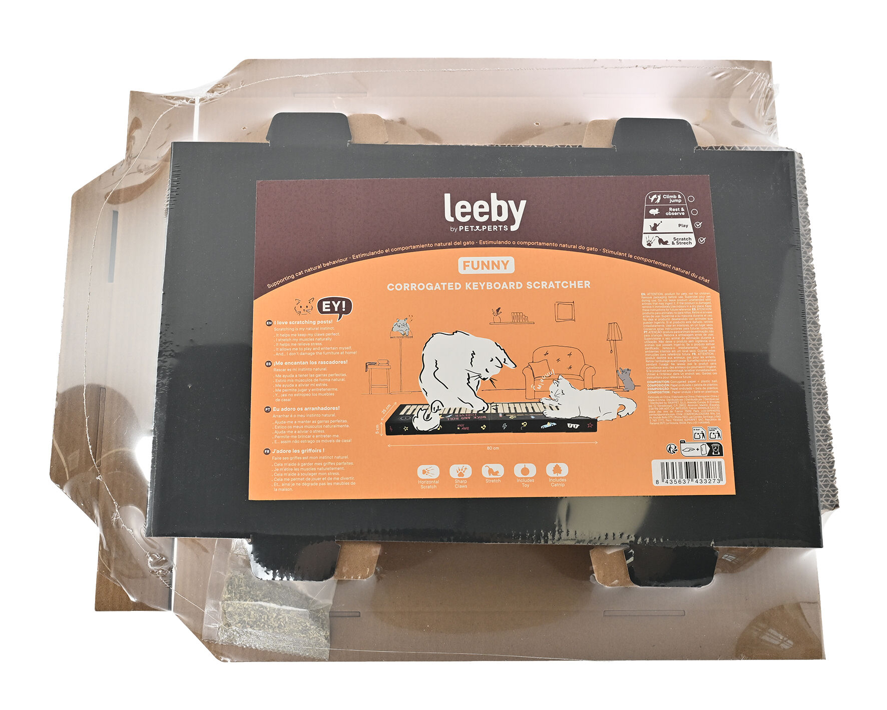 Leeby - Griffoir Funny Clavier Piano en Carton pour Chats - 80x25cm Image num&eacute;ro 6