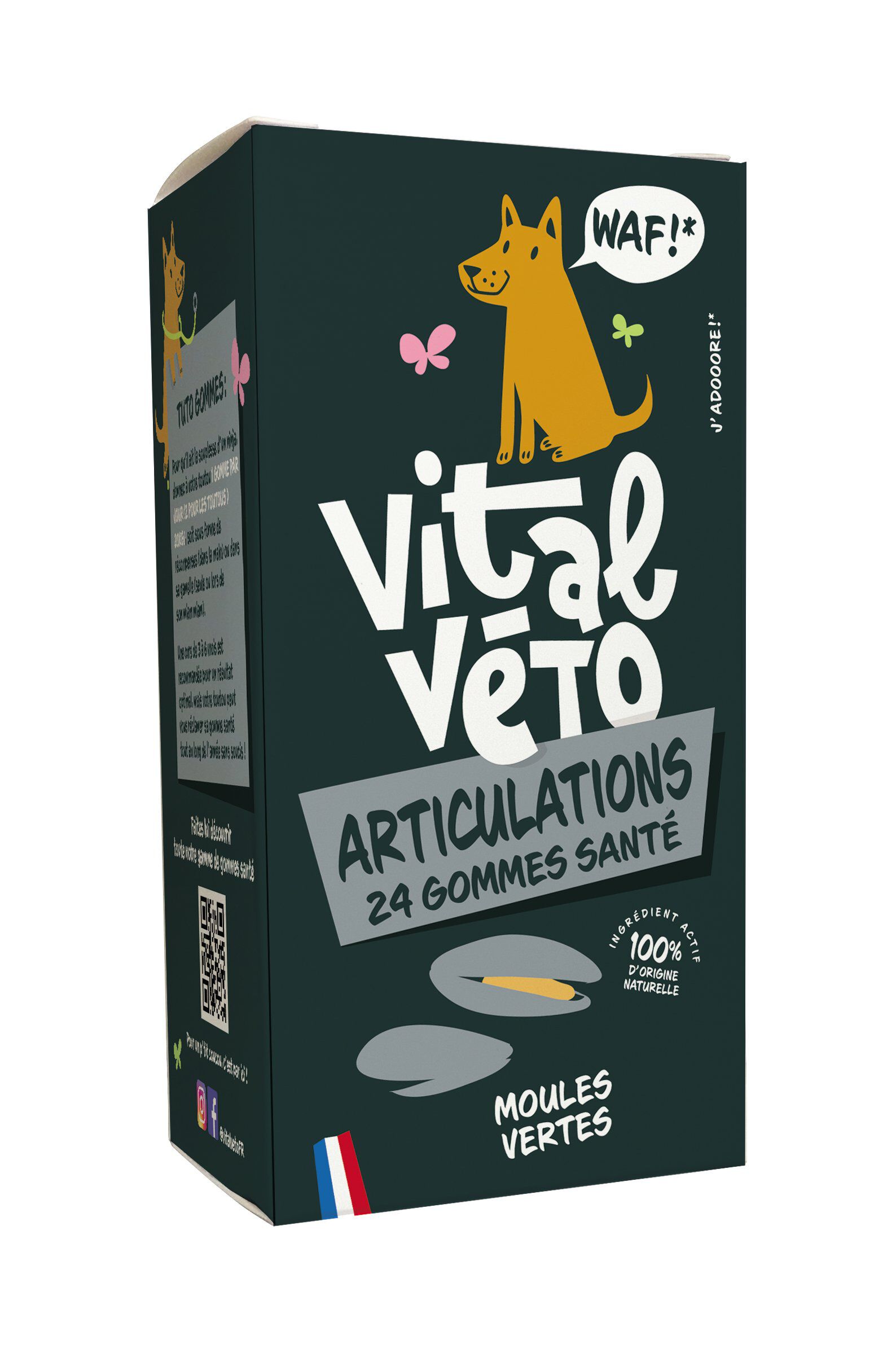 Vitalv&eacute;to - Gommes Sant&eacute; Articulations pour Chien - 24g Image num&eacute;ro 1