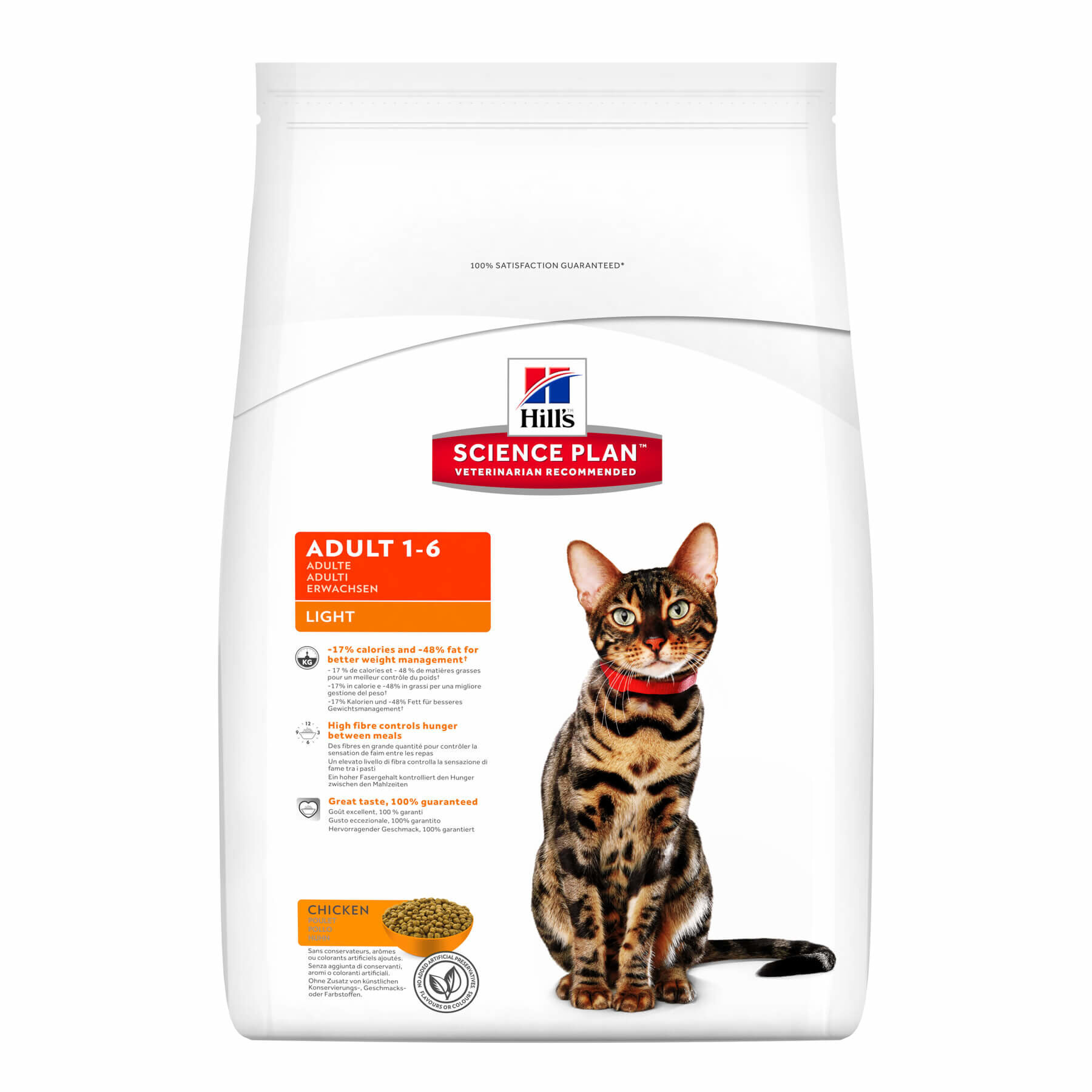 Hill's Science Plan - Croquettes Light Adult Poulet pour Chat - 5Kg Image num&eacute;ro 1