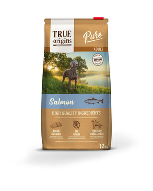 True Origins Pure - Croquettes au Saumon sans Céréales pour Chien Adulte - 12kg