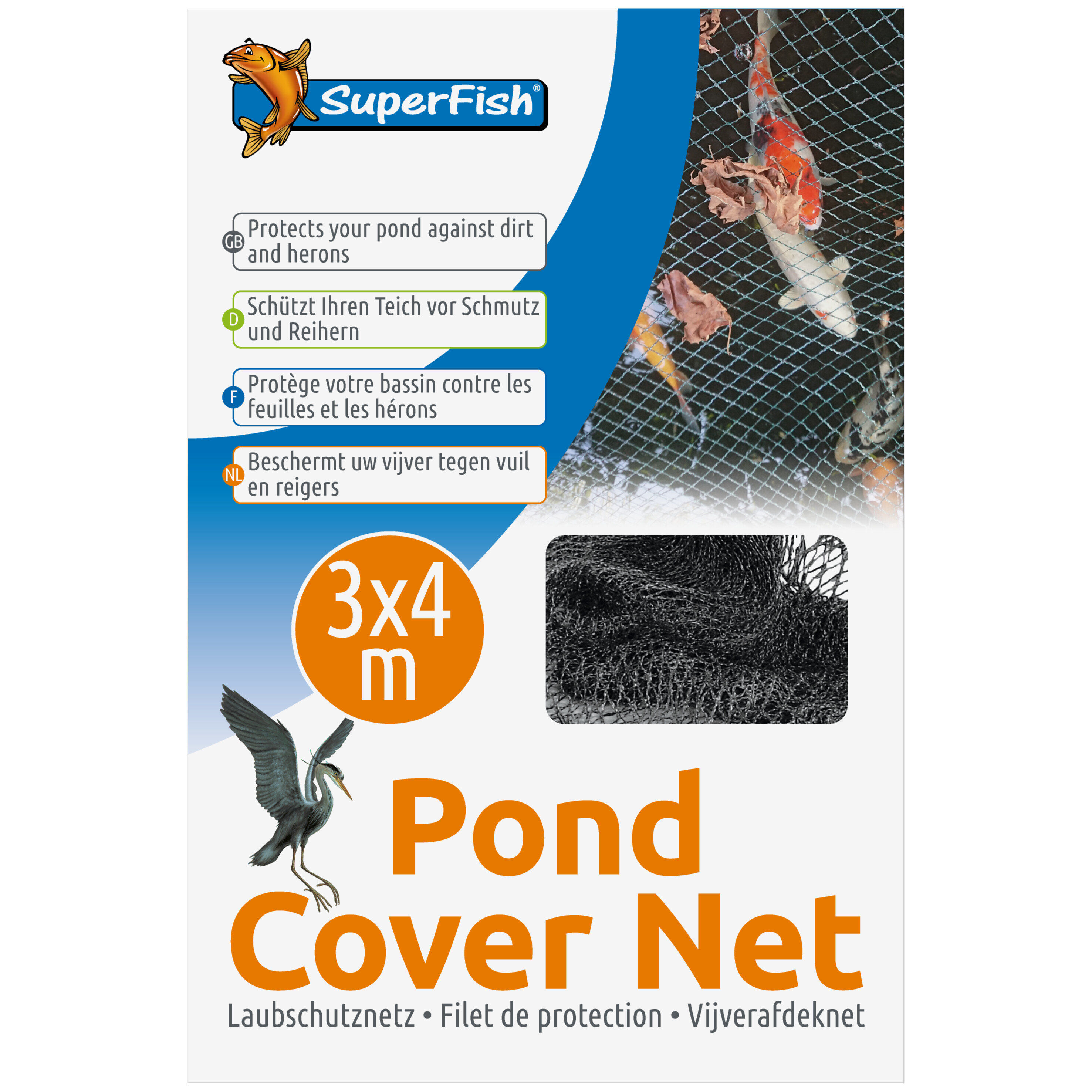 Superfish - Filet de Protection 3x4m +10 Piquets pour Bassin Image num&eacute;ro 2