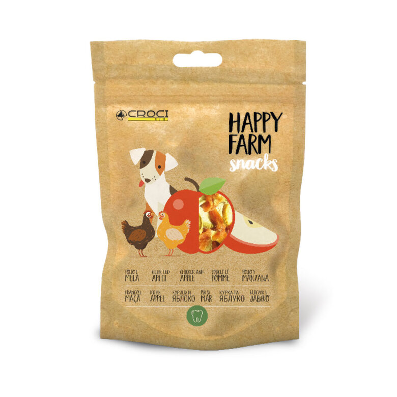 Croci - Friandises Happy Farm Poulet et Pomme pour Chiens - 80g Image numéro 1 Croci - Friandises Happy Farm Poulet et Pomme pour Chiens - 80g Image numéro 1