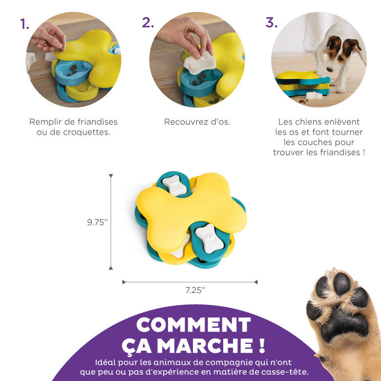 Nina Ottosson - Jeu Educatif Dog Tornado-Blu pour Chiens Image num&eacute;ro 3