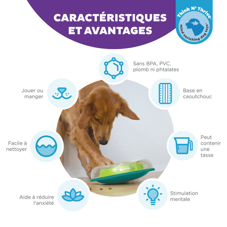 Outward Hound - Jeu Puzzle &agrave; Friandises Wobble Bowl pour Chiens Image num&eacute;ro 2