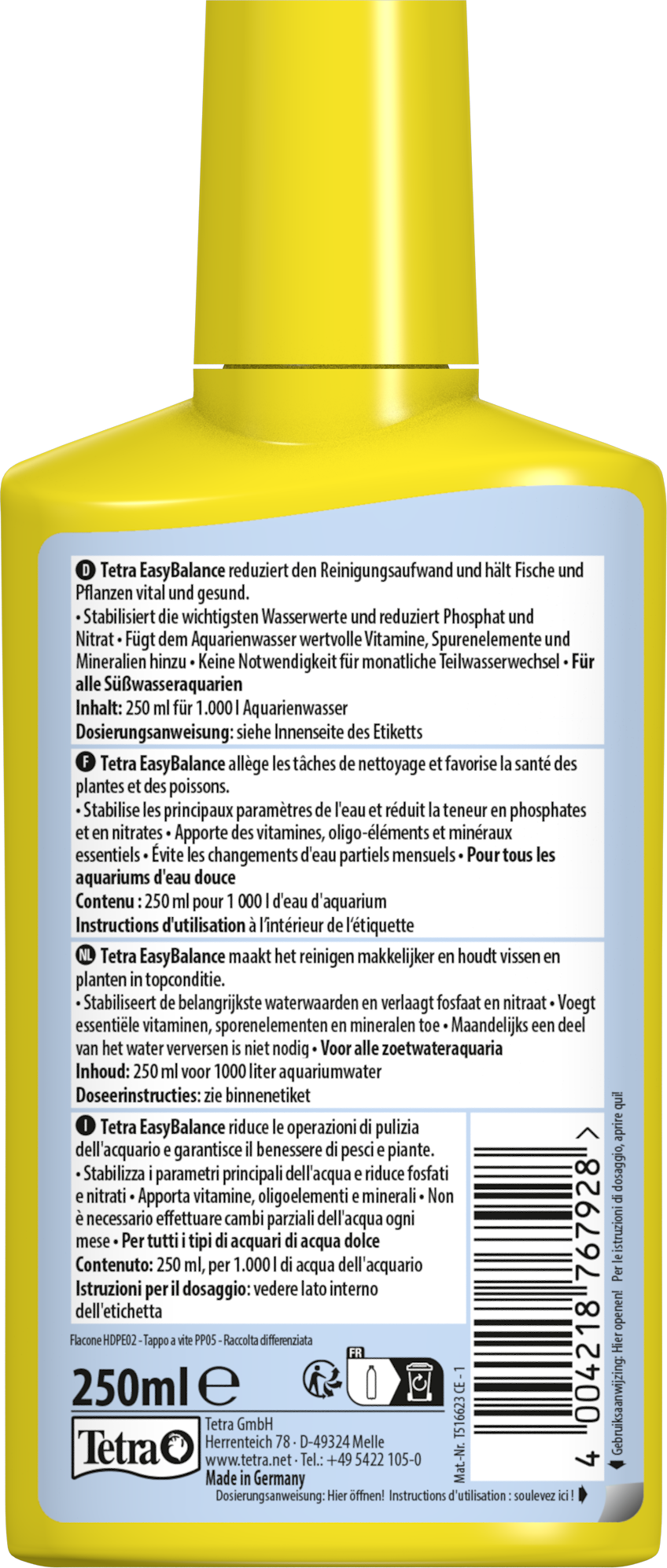 Tetra - Traitement d'Eau EasyBalance pour Aquarium d'Eau Douce - 250ml Image num&eacute;ro 4