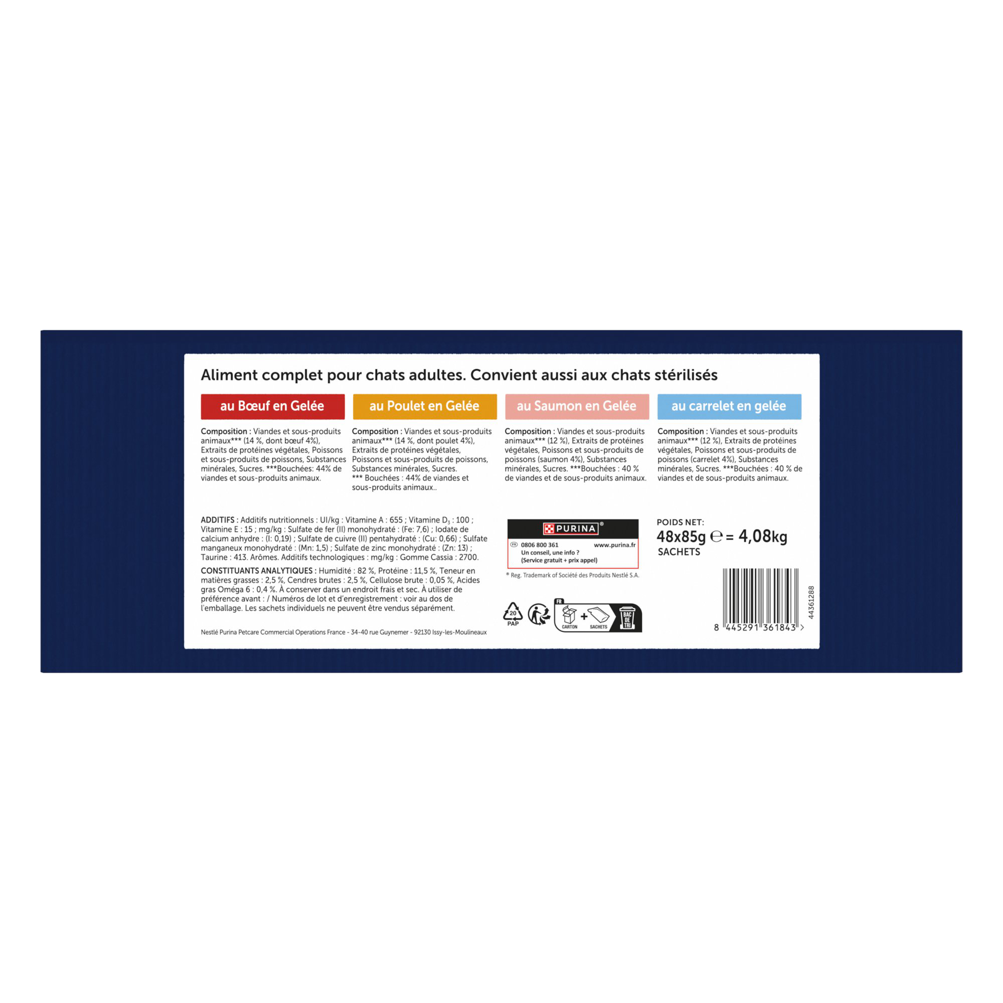 Felix - Sachets Fra&icirc;cheur Tendres Effil&eacute;s En Gel&eacute;e - S&eacute;lection Mixte Poulet - 48x85g Image num&eacute;ro 13